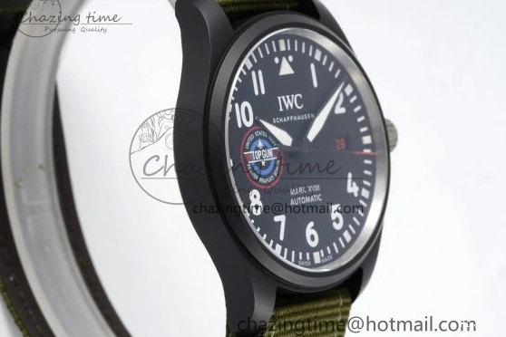 MIROTIME 0207 Top Gun Pilot Mark XVIII Limited “SFTI” M+F 1:1 Best Edition Black Dial on Green Nylon Strap A WaterResistant 7064